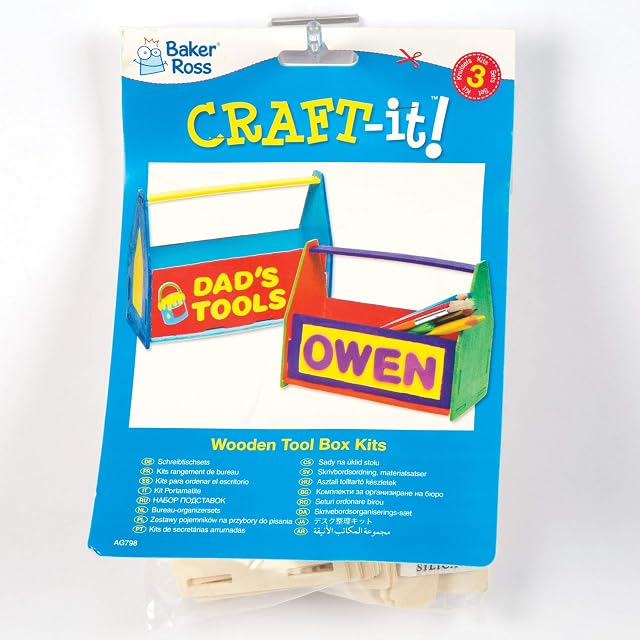 Foto 7 de 7 de Baker Ross Kits de Madera para ordenar tu Escritorio (Paquete de 3) Que los niños Pueden Montar