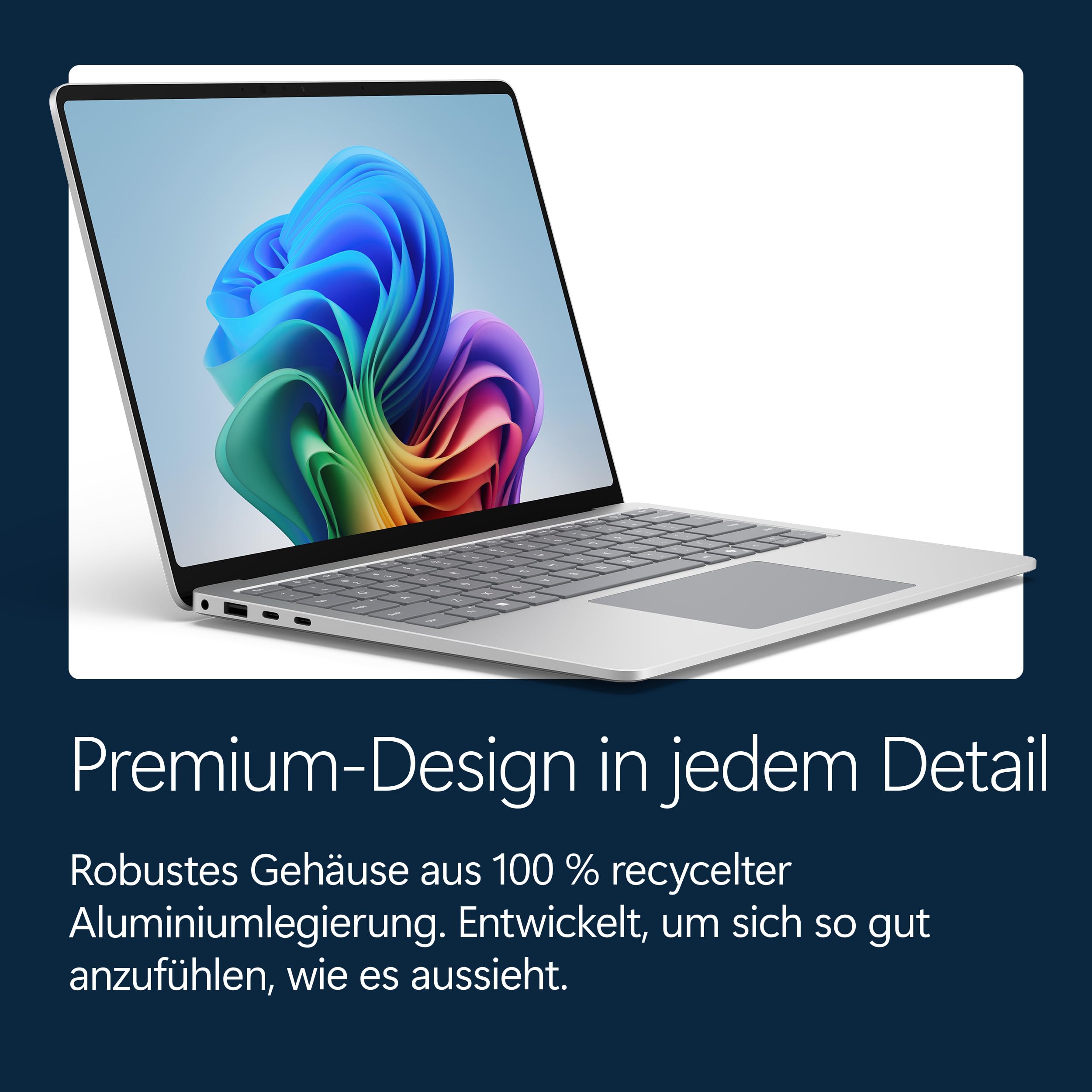 Microsoft Surface Laptop, 13.8" | Snapdragon X Plus | 16GB RAM, 512GB SSD | 13.8" LCD Touchscreen | Copilot+ PC | Platin | Windows 11 Home | Neuestes Modell (8. Edition)