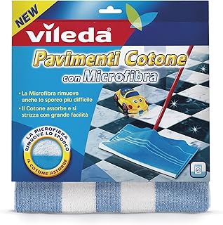 Vileda Panno Pavimenti Cotone con Microfibra, 50 x 50Cm