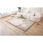 Hakuna Matte CloudRise Baby Play Mat for Floor 80 x 110 Moon & Stars - Coral Velvet Memory Foam Rug for Crawling Cozy Play - Non-Slip, Water-Resistant, Easy-Care Tummy Time Mat, Playmat for Playpen