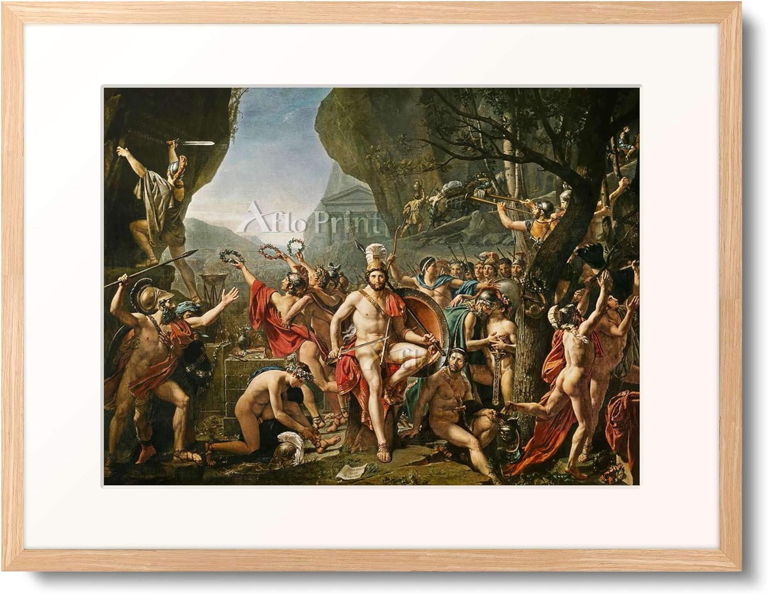 ジャック＝ルイ・ダヴィッド 「テルモピュライのレオニダス Leonidas an den Thermopylen. 1814.」 額