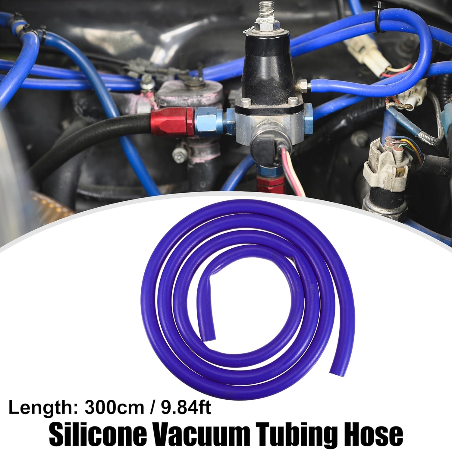 X AUTOHAUX Silicone Vacuum Tubing Hose Line Automotive Vacuum Hose Engine Air Intake Vacuum Hose Pipe Blue ID 18mm 9.84ft Length