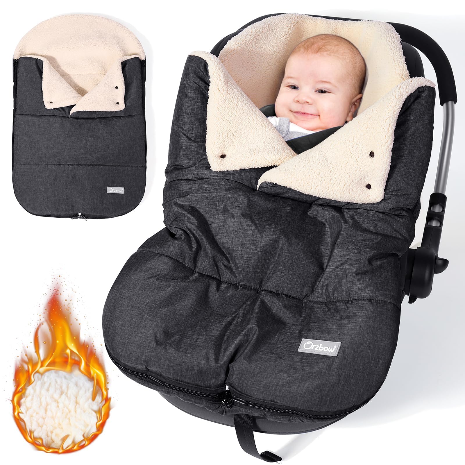 Bristin Baby Car Seat Canopy Stroller Cover For Infant Boy And Girl Babies Mint - View #5