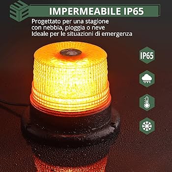 goodluxx hsfantastico LED Spia stroboscopica Lampada Super Luminosa Lampeggiante Sicurezza Traffic Cone Topper