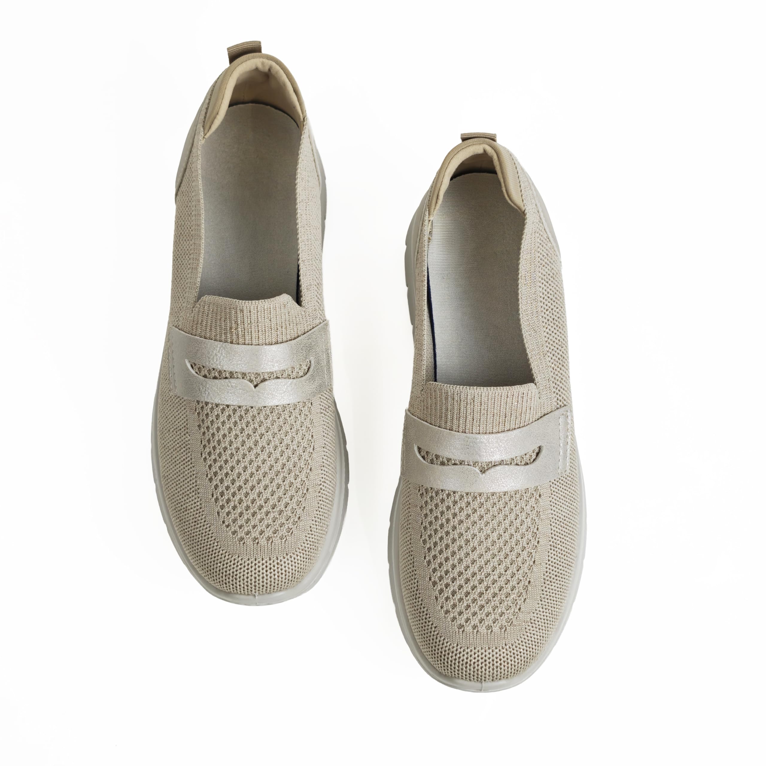 Scarpe Slip On Donna Comode e Leggere, Sneakers in Maglia Traspirante, Scarpe da Passeggio Casual Senza Lacci con Suola Antiscivolo