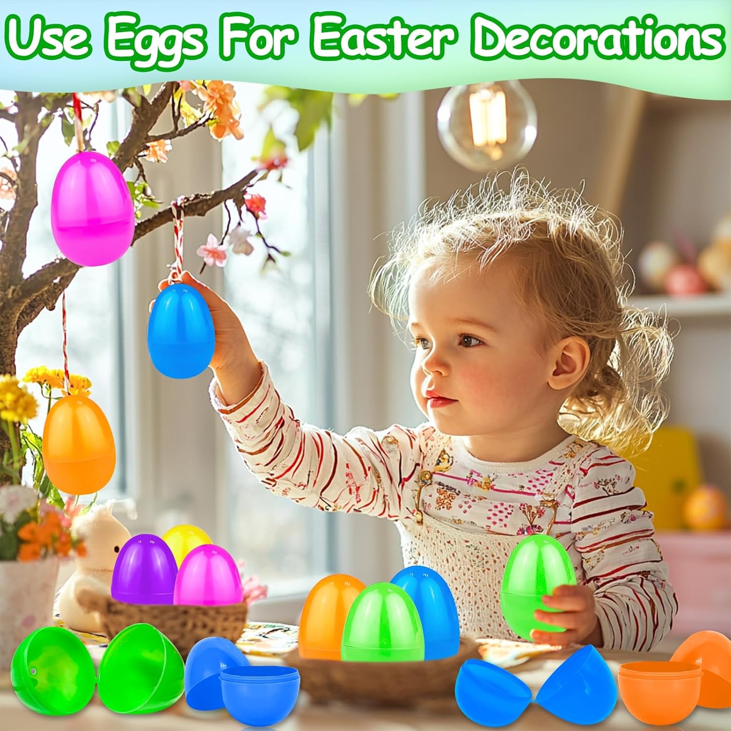 TURNMEON 500 Count Plastic Easter Eggs Bulk 6 Colors Easter Eggs Fillable, Easter Basket Stuffer Filler 2.2 Inch Surprise Empty Easter Eggs for Eggs Hunt, Classroom Prize Party Favor Supplies - Image 5