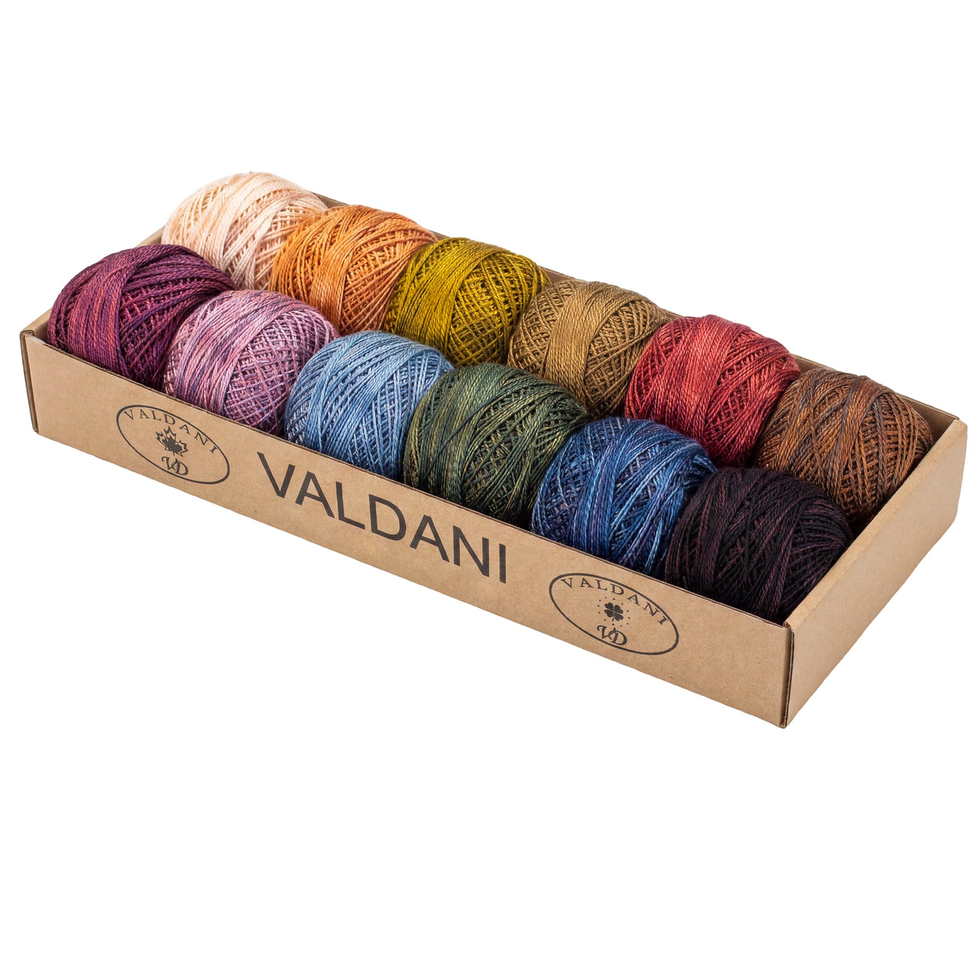 Valdani Perle - Hilo de algodón para bordar, tamaño 12, colección Scent of Flowers | Hilo de bordado teñido a mano