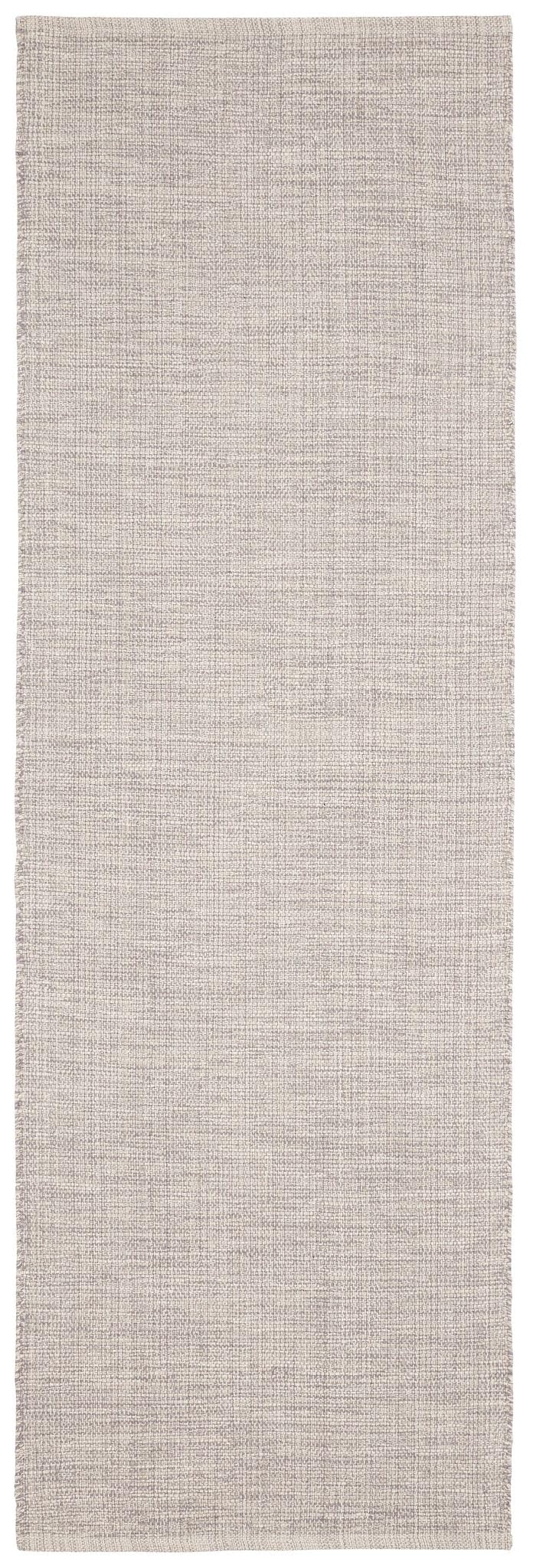 Dash and Albert Marled Cotton Area Rug - 2.5' x 12' Runner Grey Solid Handwoven Accent Rug - Durable, Lightweight, High Traffic Areas Hallway, Stairs,