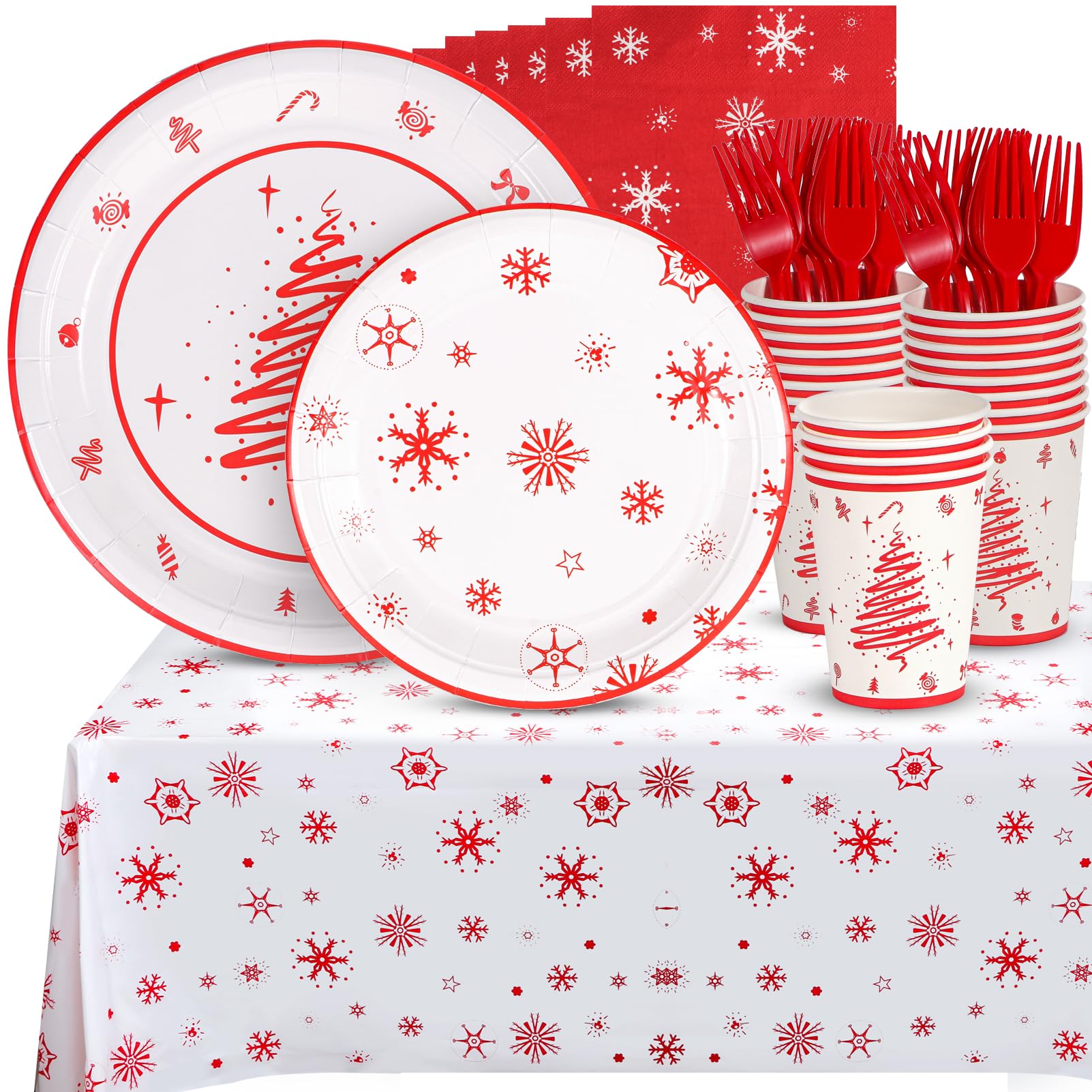 Locker.Ink | Elevate Your Holiday Gatherings with These Christmas Tableware Tips Atonofun Christmas Tableware Set (Serves 24)
