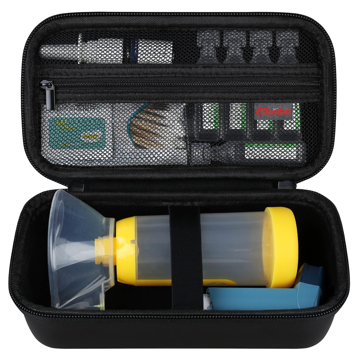 Elonbo Carrying Case ​for Asthma Inhaler for Adults and Kids, Spacer, Masks,