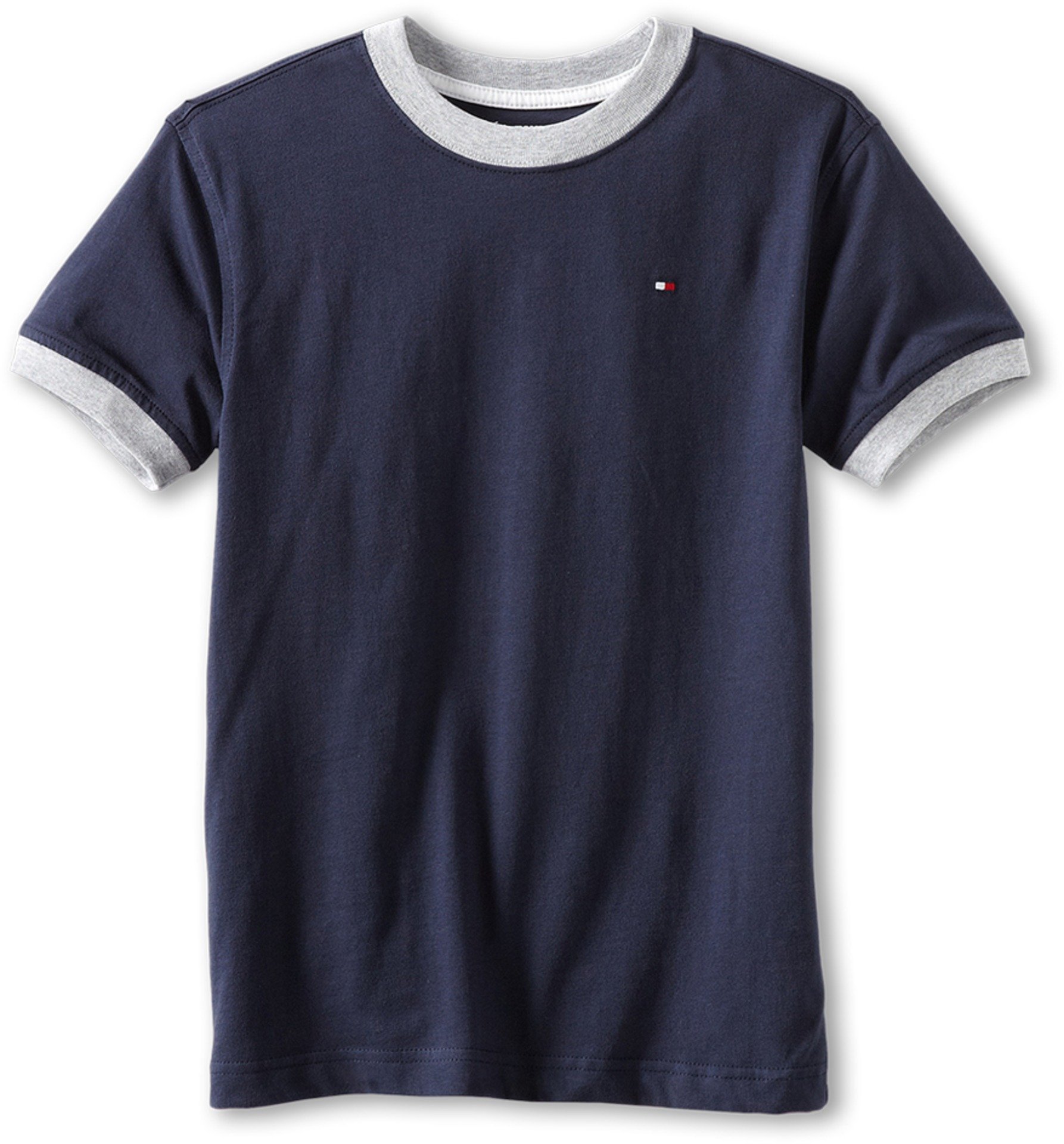 Tommy Hilfiger Boys' Short Sleeve Ken Ringer Crew Neck T-Shirt, Soft, Comfortable, Relaxed Fit