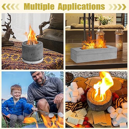 Miniatura 6 de MADHOLLY Paquete de 5 lanas de cerámica de alta calidad de 12 x 8 x 1 pulgada de grosor para fogata de mesa portátil para extender el tiempo de