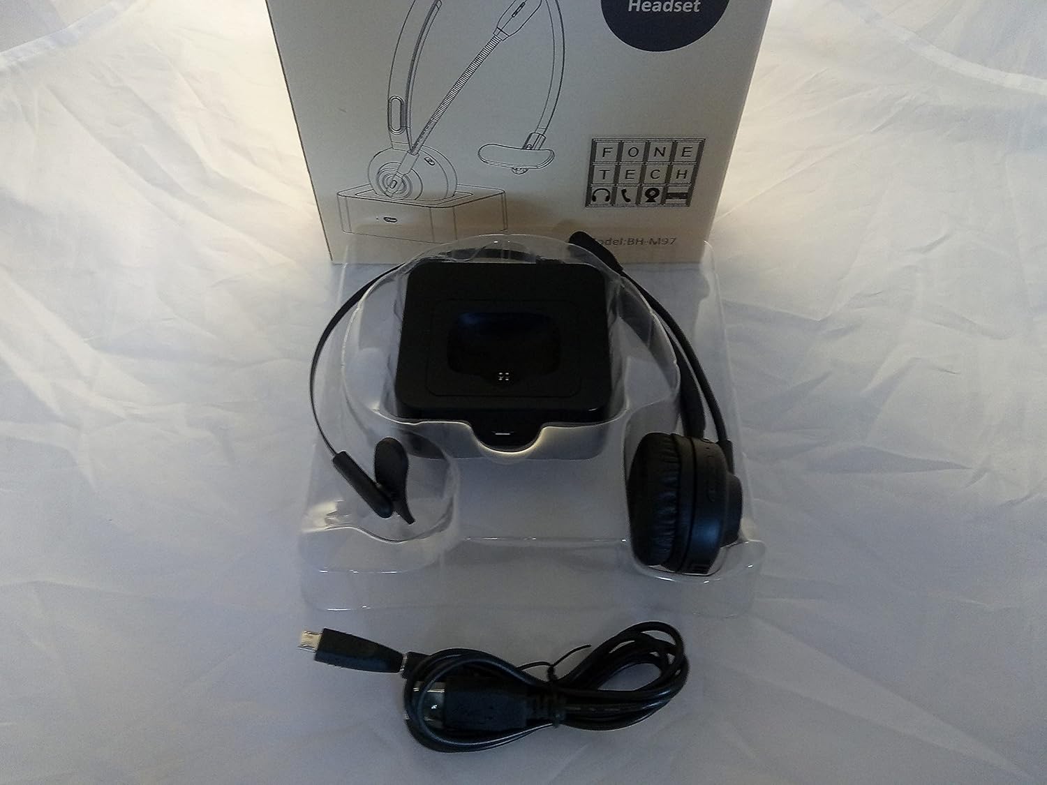 Monaural Noise Cancelling Wireless Bluetooth Headset