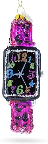 Reloj de moda de moda - Adorno navideño de vidrio soplado