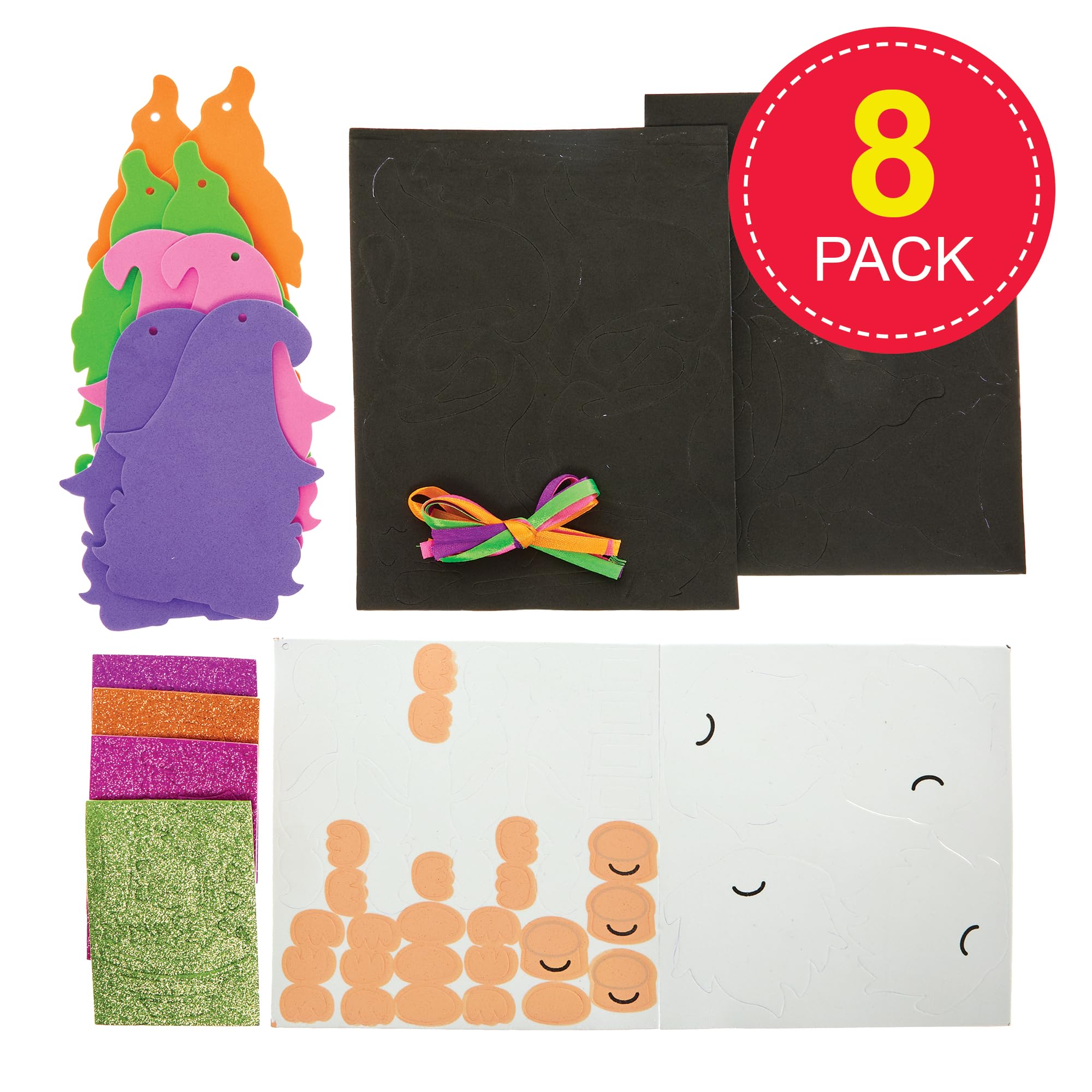 Baker Ross FN298 Halloween Gonks Mix and Match Decoration Kits - Pack of 8, Halloween Arts and Crafts for Kids Halloween Decorations - Image 2