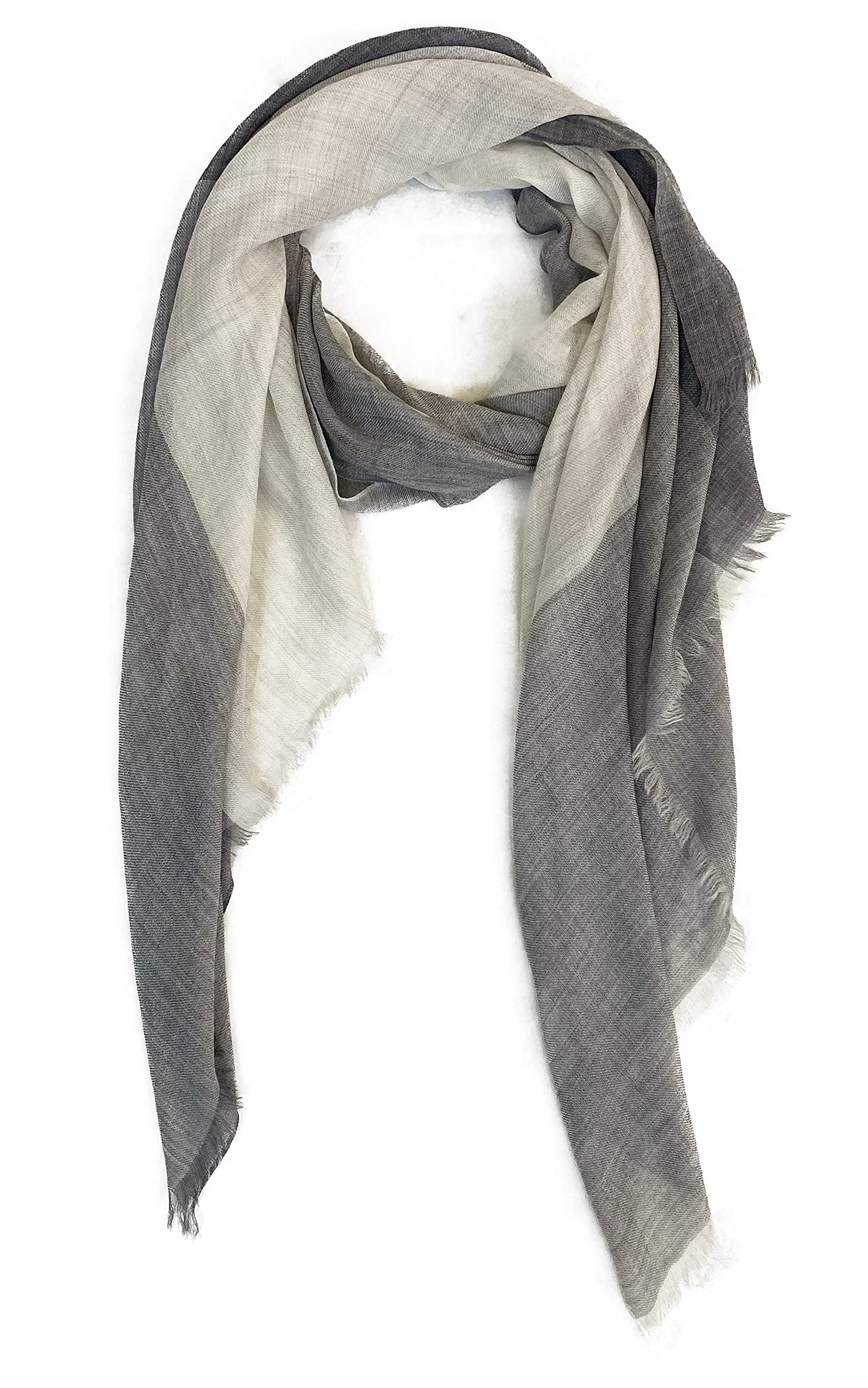 estolas, bufanda, accesorios - Quadro white, Blanco Gris, Talla única