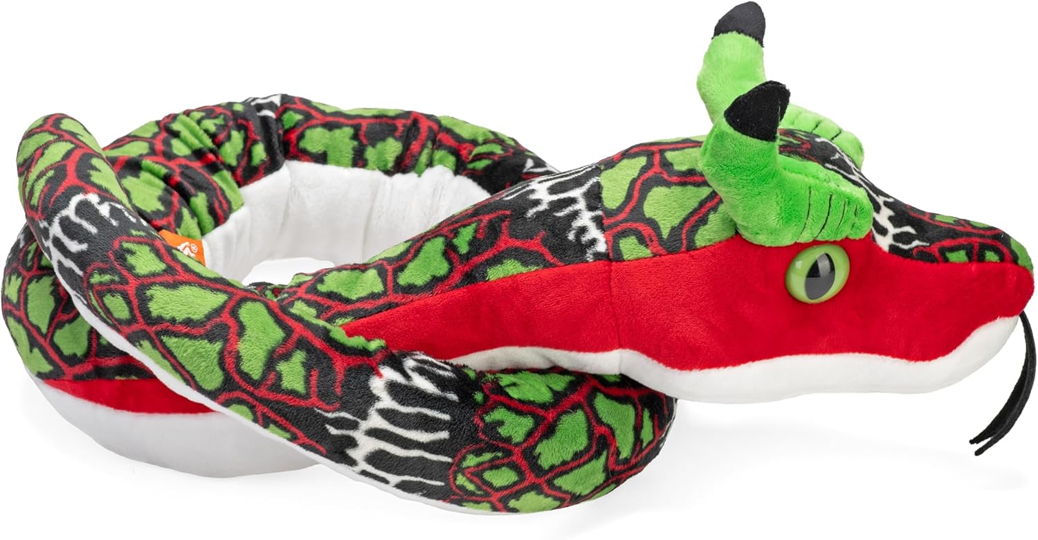Wild Republic Snake Plush, Stuffed Animal, Plush Toy, Gifts for Kids, Dragon Bone 54"