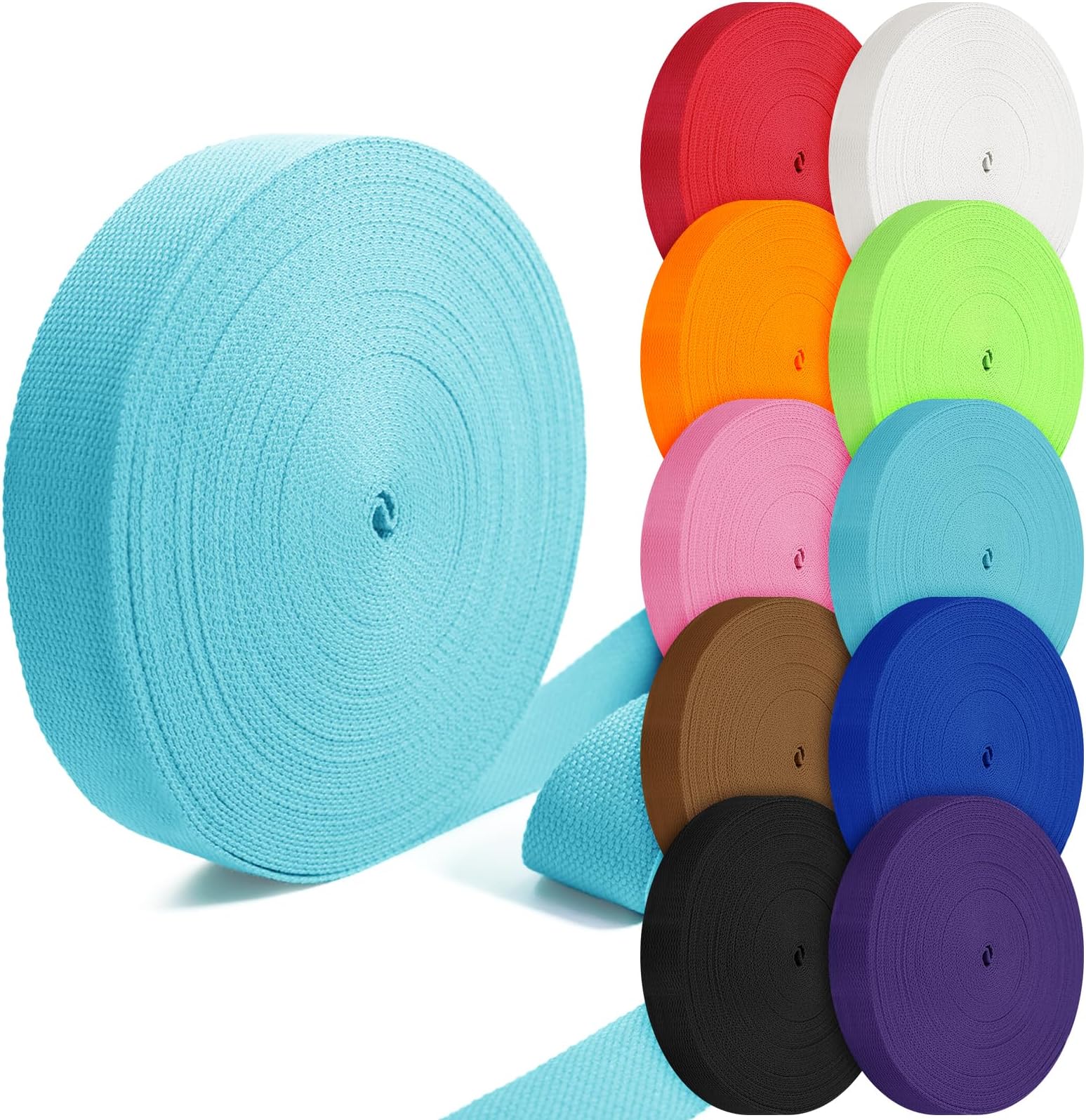 - Cotton Webbing 1 inch 1.5 inch 2 inch Webbing Tote Strap Canvas Straps for Bags, 10 25 50 3.3 Yards Cotton Polyester Webbing