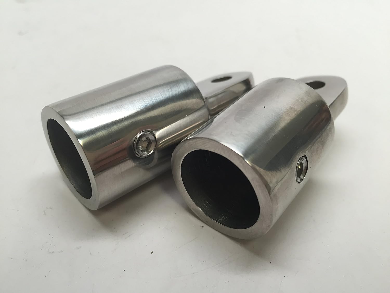2 PCS Marine Boat Bimini TOP Canopy Fitting SS316 Eye END TOP Cap 7/8" 22.2MM
