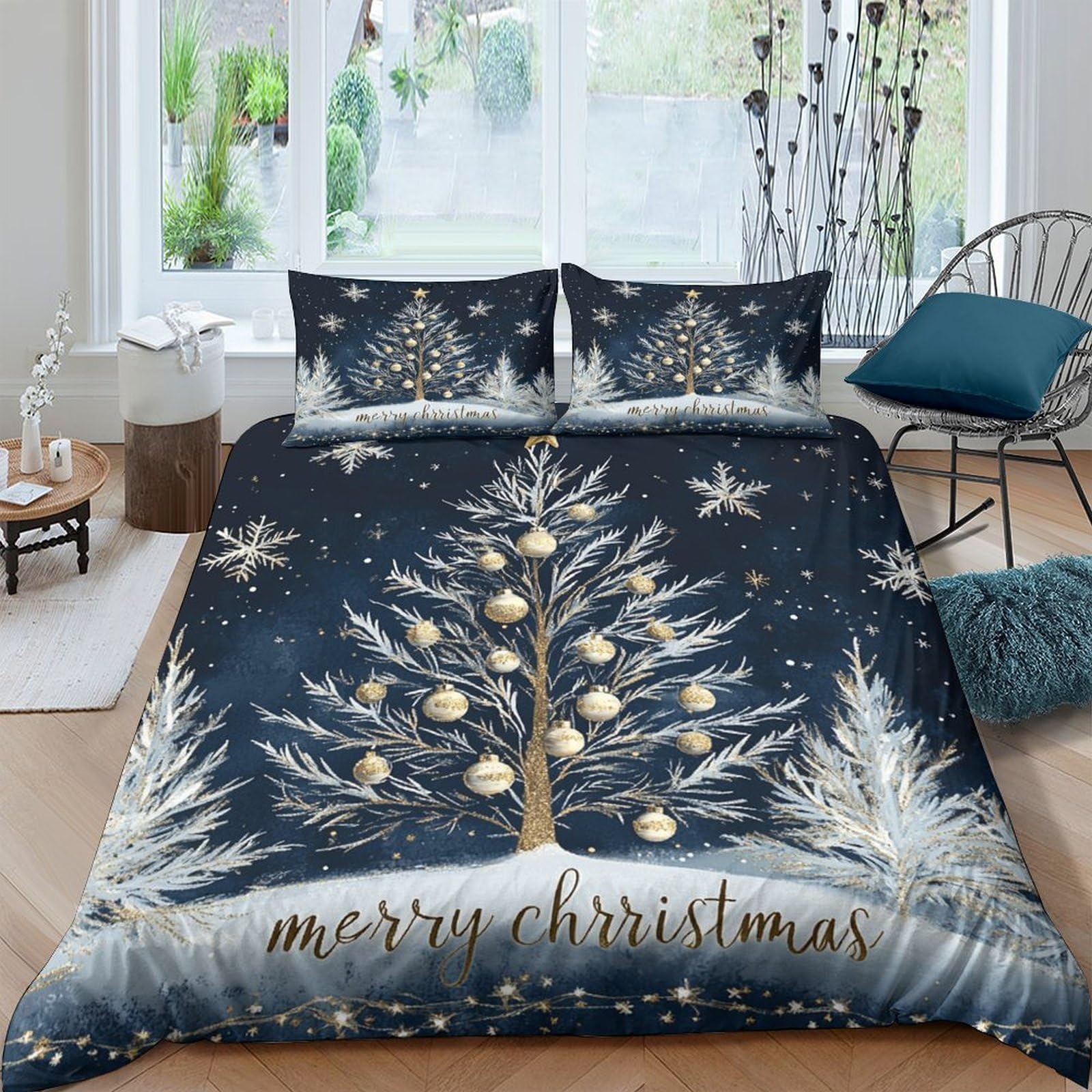 Housse de couette Sapin de Noël pour sublimer la décoration de chambre