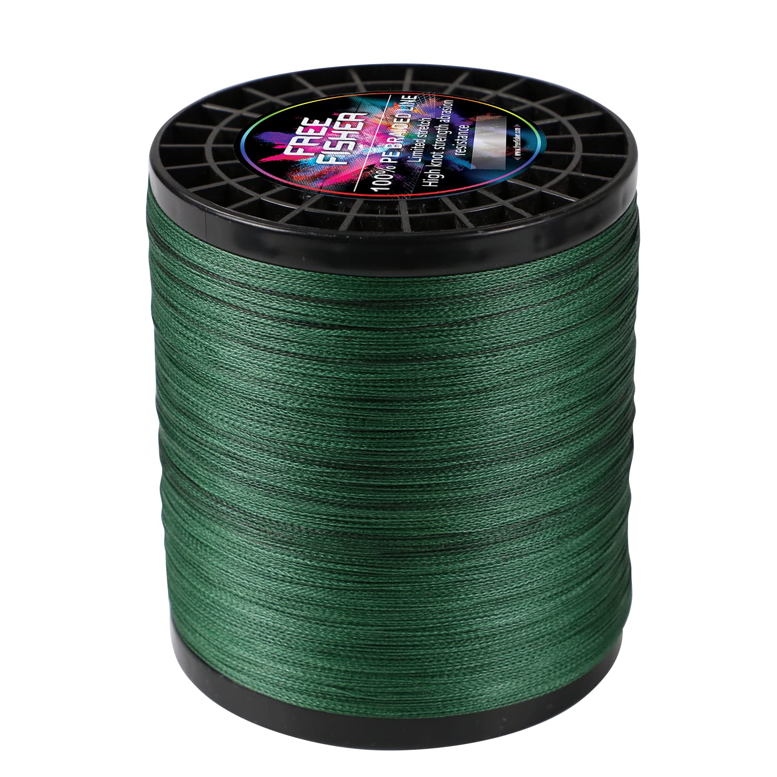 Hilo Trenzado Pesca 300m/1000m/2000m 4 Trenzados Resistentes Desgaste Suaves Hilos de Pesca PE Fuerte Tensión Línea Mar Pesca Línea 4.5-45kg, Verde Militar (2000m), 10# (0.55mm/45kg)