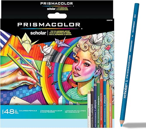 Miniatura 11 de Prismacolor Lápices de colores Scholar, 48 unidades, colores vibrantes, suministros de arte, dibujo, colorear, para artistas principiantes