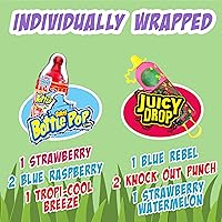 Vista 6 de Bazooka Candy Brands Caja de dulces variada – 18 paletas de dulces de verano de Ring Pop, Push Pop, Baby Bottle Pop & Juicy Drop – Caramelos