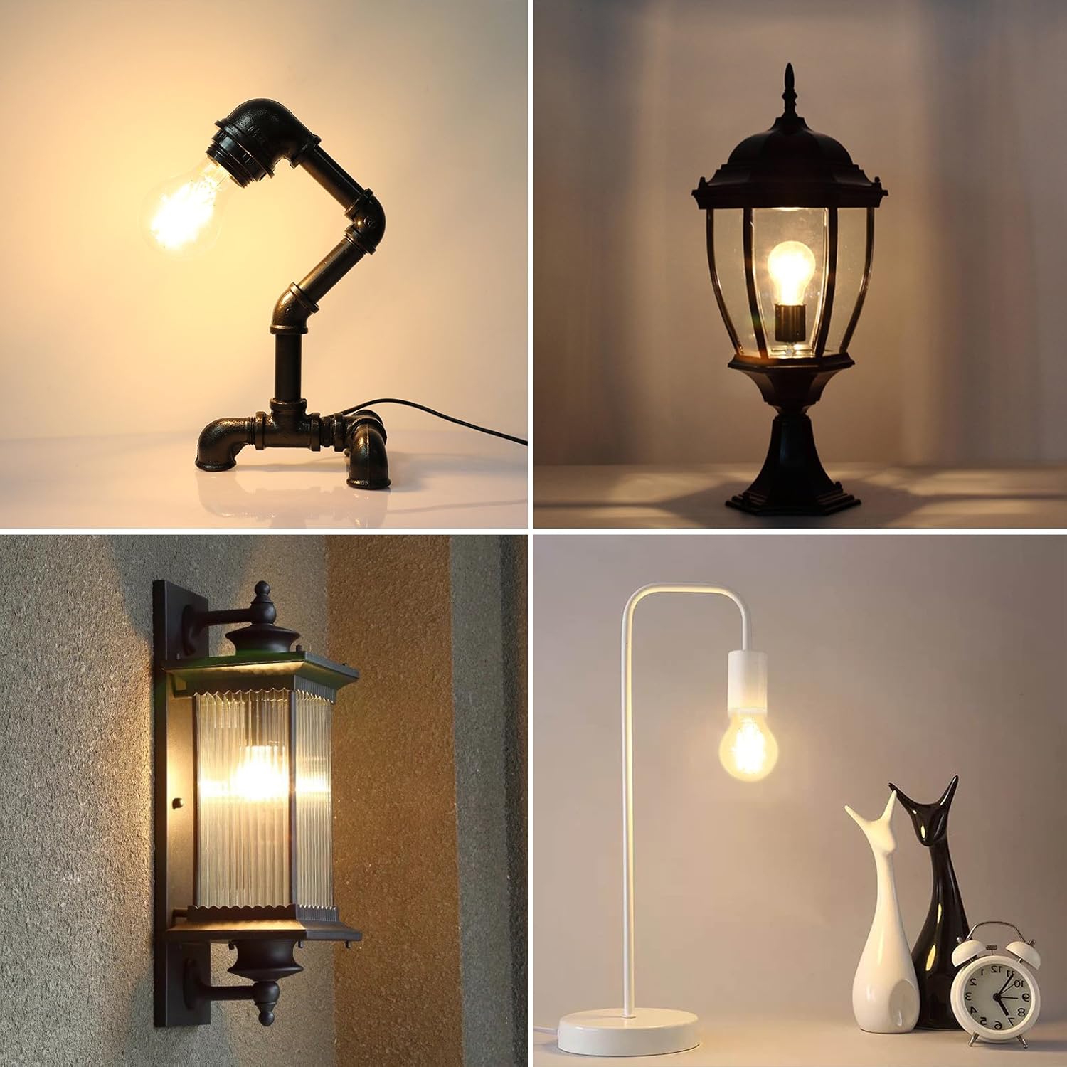 Ascher 60 Watt Equivalent, E26 LED Filament Light Bulbs, Warm White 2700K, Non-Dimmable, Classic Clear Glass, A19 LED Light Bulb with 80 CRI, Pack of 6 - Image 8