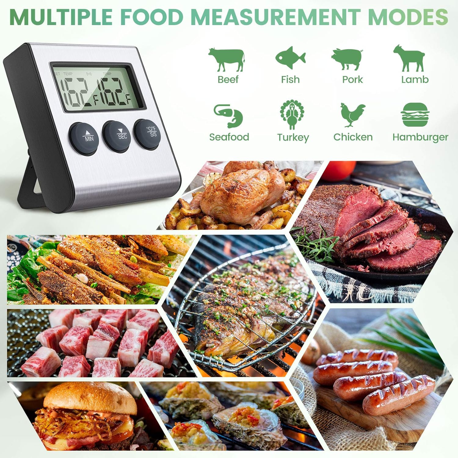 review Amazon Brand - Peakally Digital Meat Thermometer &Meat Injector, for BBQ, Cooking,Grilling ,Oven, Deep Fry.