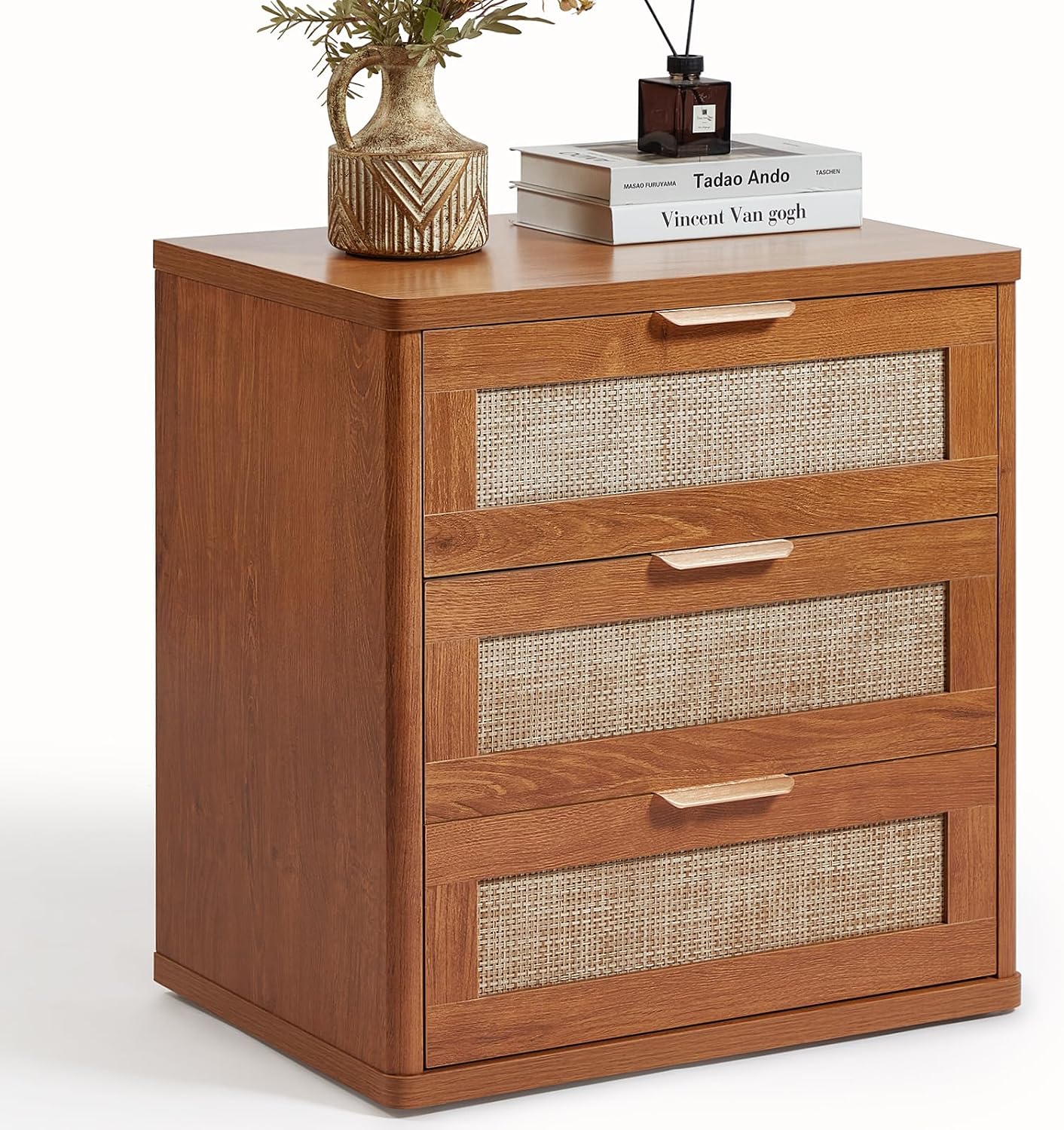 LEYAOYAO Rattan 23" Nightstands with Drawers for Bedroom