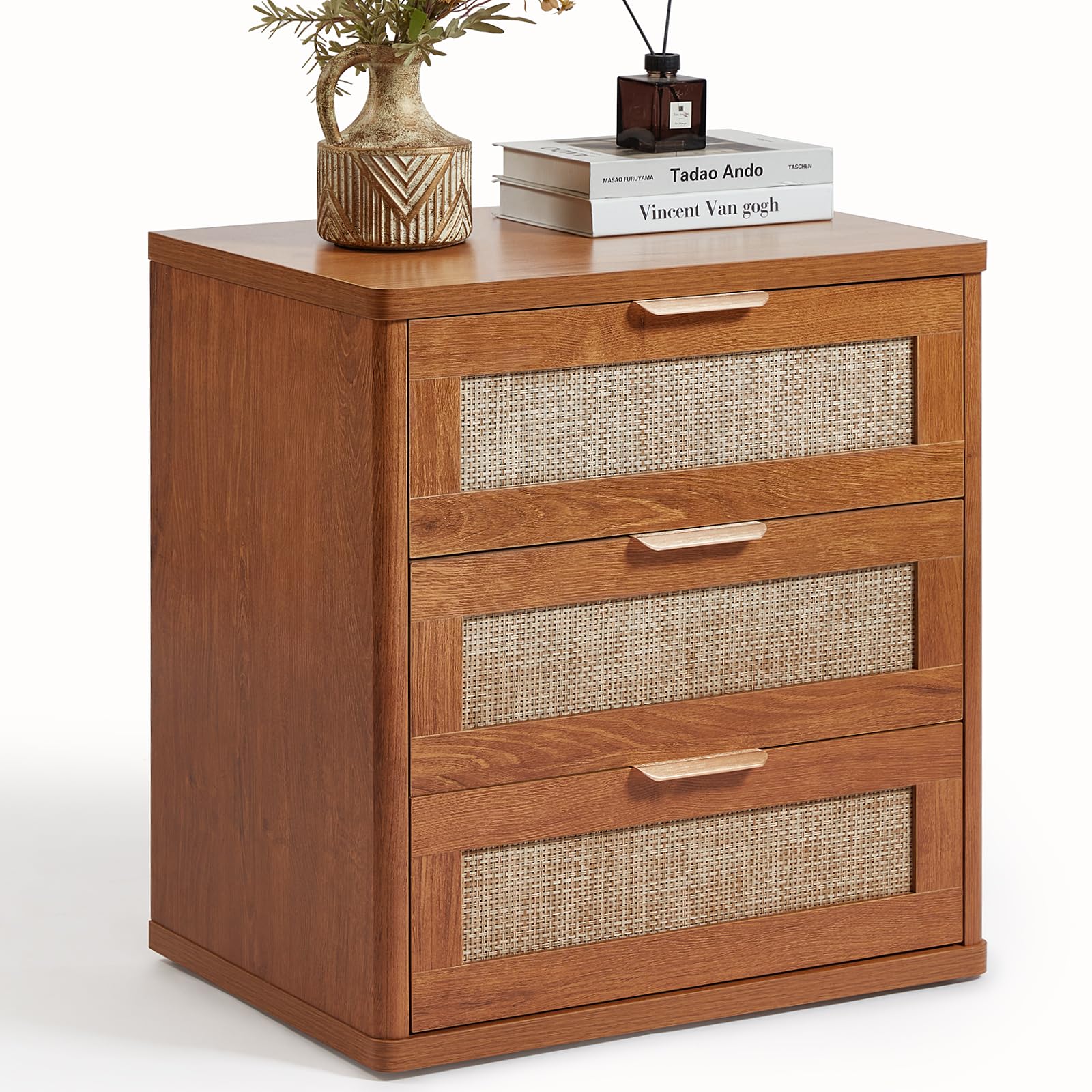 LEYAOYAO Rattan 23" Nightstands with Drawers for Bedroom