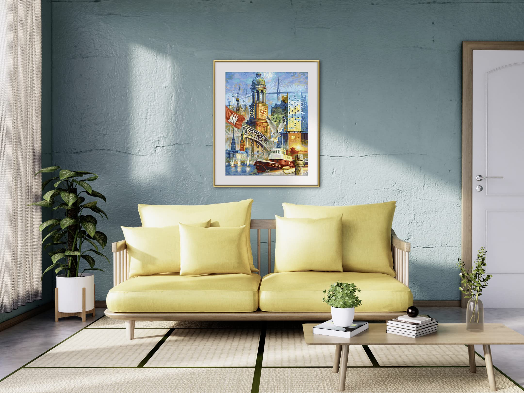 Schipper Malowanie według numerów Hamburg moja perła 40 x 50 cm farby akrylowe pędzel