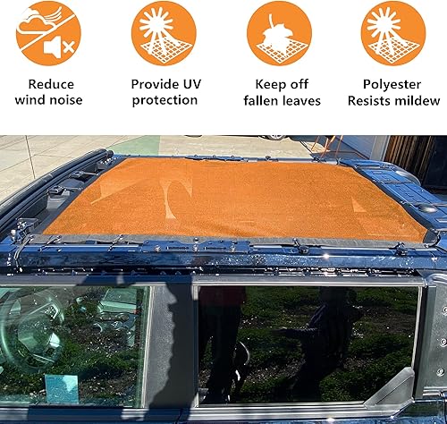 Miniatura 3 de sukemichi Parasol para Ford Bronco, cubierta superior de bikini de malla, cubierta superior Bimini para accesorios Ford Bronco 2021 2022 2023 2024