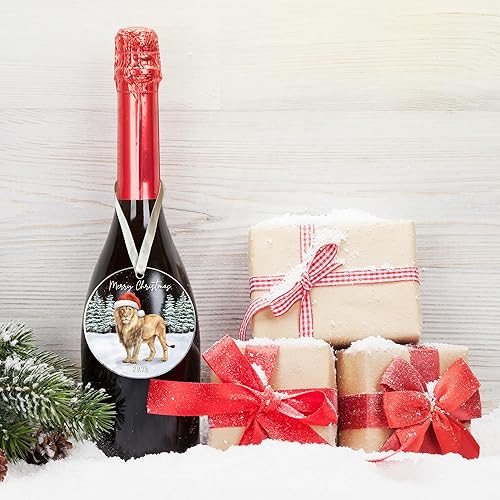 Miniatura 6 de Adorno de león  Adornos de león para árbol de Navidad, adornos de Navidad de vida silvestre, regalos de animales del bosque para mujeres y hombres