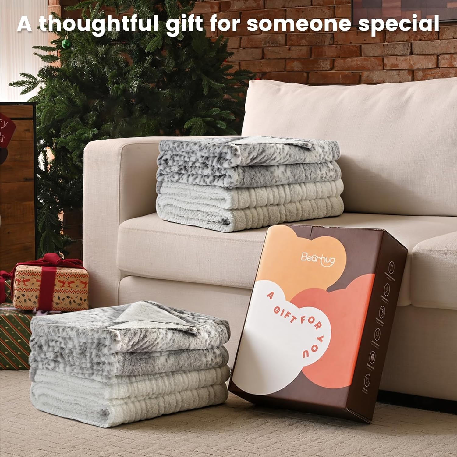 Bearhug Electric Heated Throw Blanket 50" x 60", Reversible Faux Fur & Sherpa, 6 Heating Levels & 4H Auto Off, Over-Heat Protect, ETL Certification, Machine Washable - Image 8