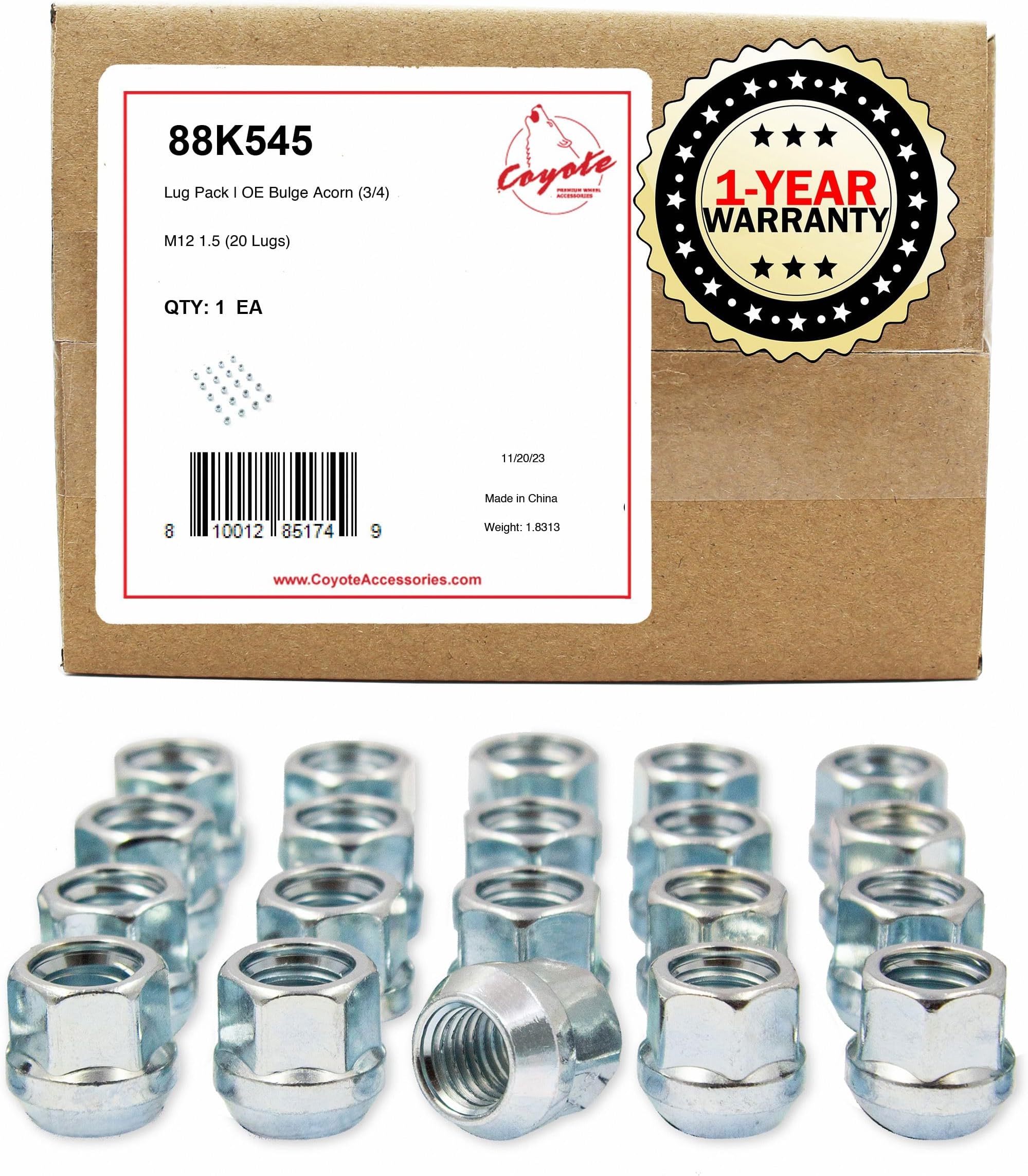 Lot De 5 écrous Demi-borgnes Hexagonaux M12 X 1,5 – Acier Inox A2/70 – Finition Inox, Norme DIN 439