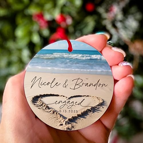 Miniatura 2 de Personalized Beach Engagement Ornament 2023 - Engagement Christmas Ornament 2023 - Engagement Gifts for Couples Her Women - Engagement Gift Bag