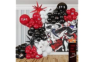 Red and Black White Balloon Garland Set 128 Pcs | Nike Balloons