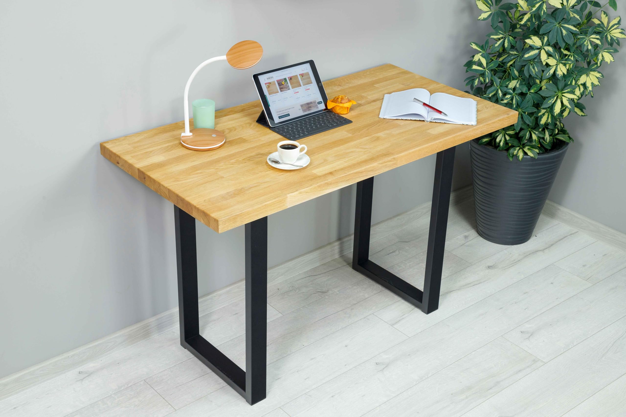 House of Worktops European Oak Solid Wood Table Tops | Customizable Sizes | Desktops Dining Bistro Tables | Maintenance Free Oiling (Oiled 5 Times - Ready to Use, 800 x 600 x 27mm)