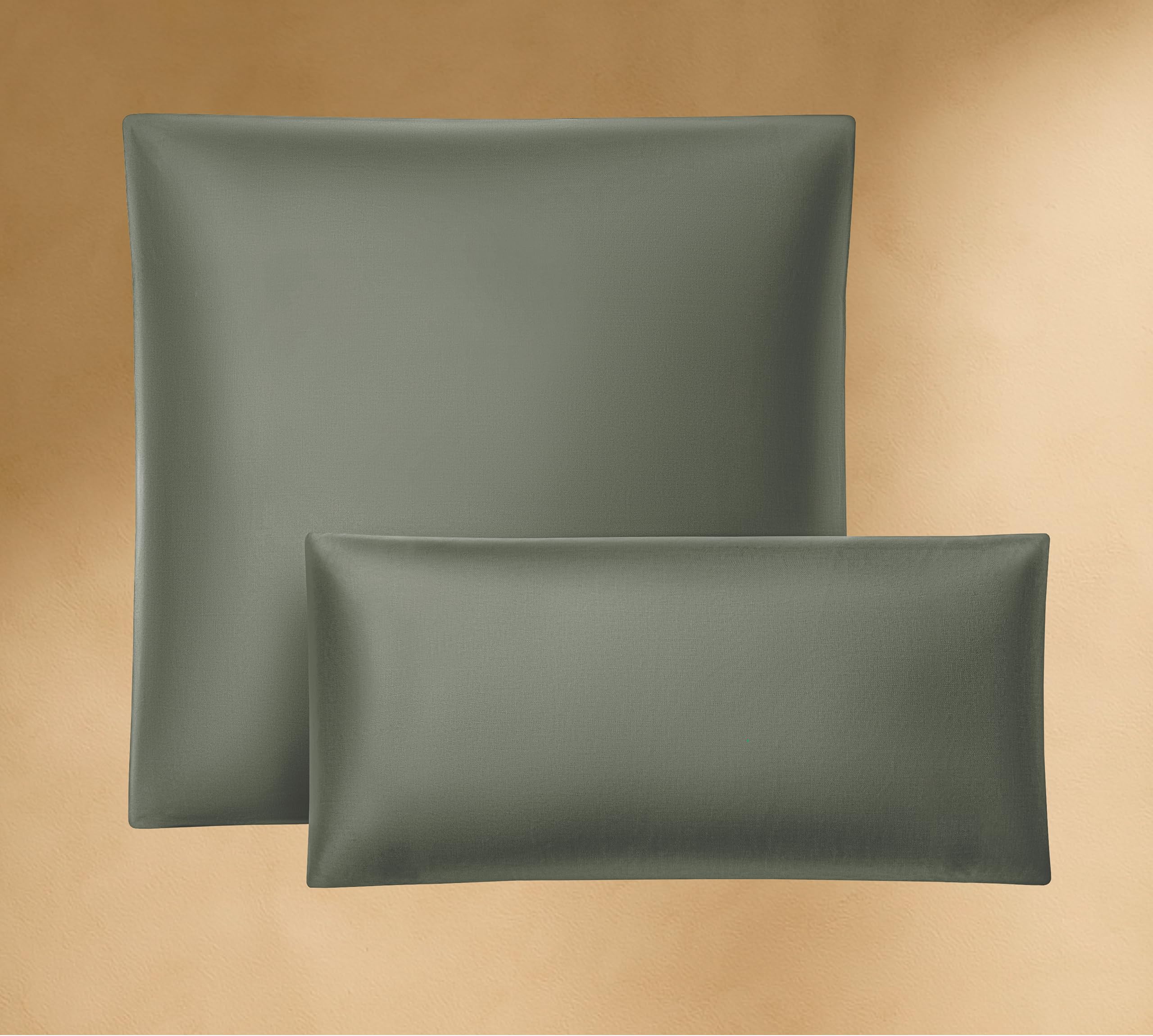 Taies d'oreiller en satin 70 x 90 cm vert pour un sommeil doux