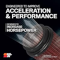 Vista 3 de K&N High-Flow Original Lifetime Universal Clamp-On Air Filter: High Performance, Premium, Washable: Flange Diameter: 4 In, Filter Height: 9 In