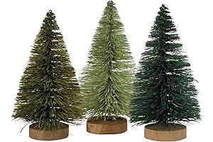 Primitives by Kathy Set of 3 Bottle Brush Christmas Trees