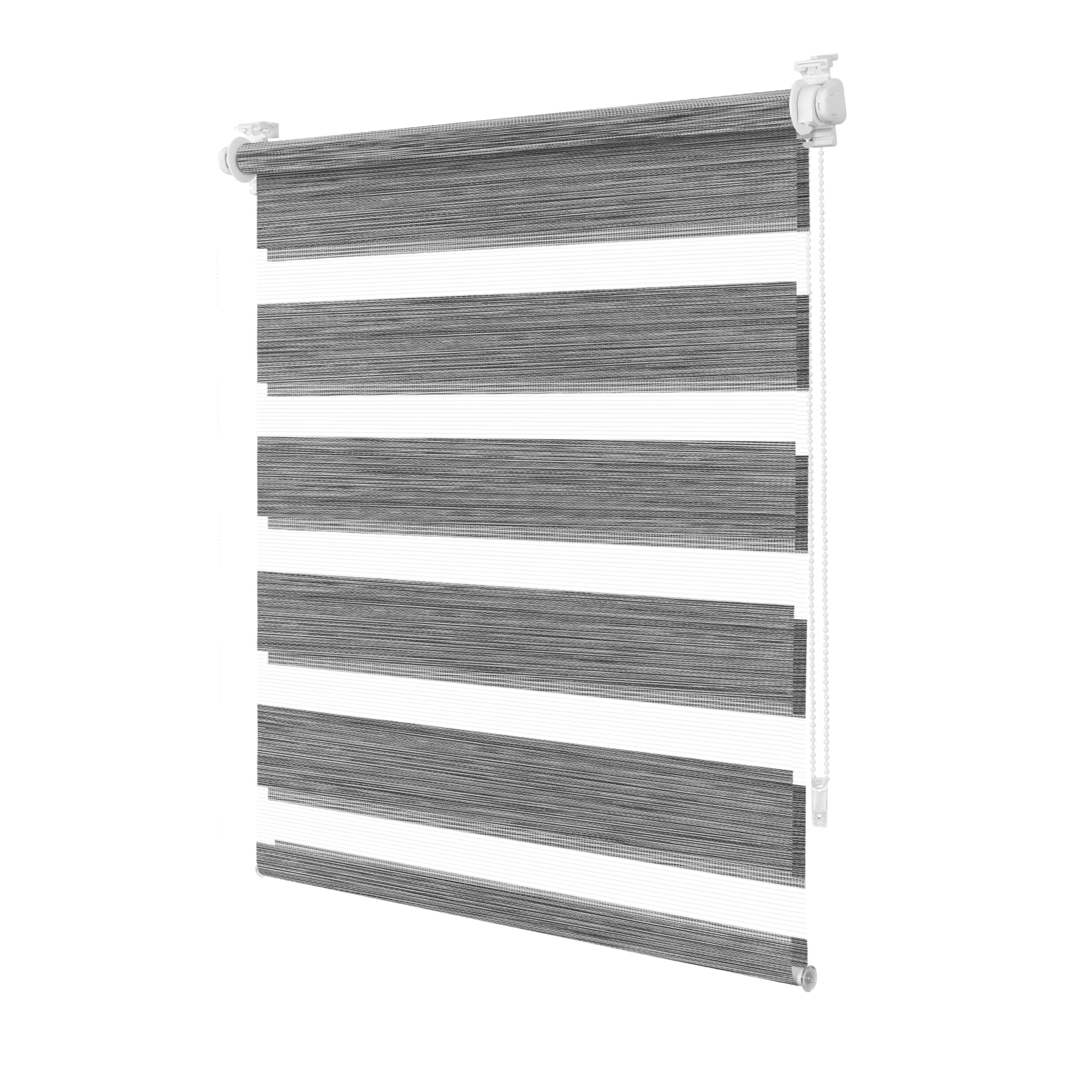 TFSKY Doppelrollo Klemmfix ohne Bohren | 100% Polyester, Lichtdurchlässig & Verdunkelnd, Rollos Für Fenster innen, Stufenlos für Wohnzimmer, Büro