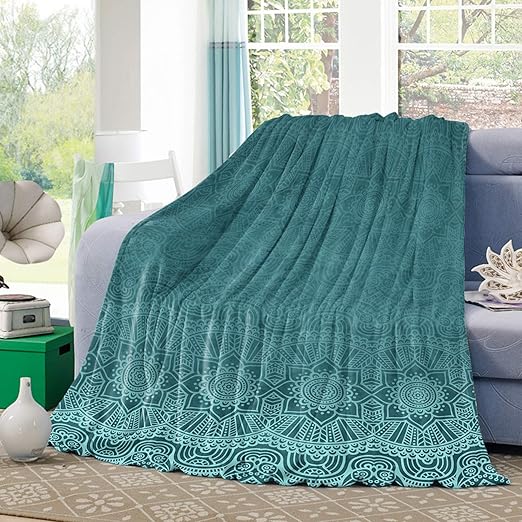 Throw Blankets, Traditional India Boho Flower Texture