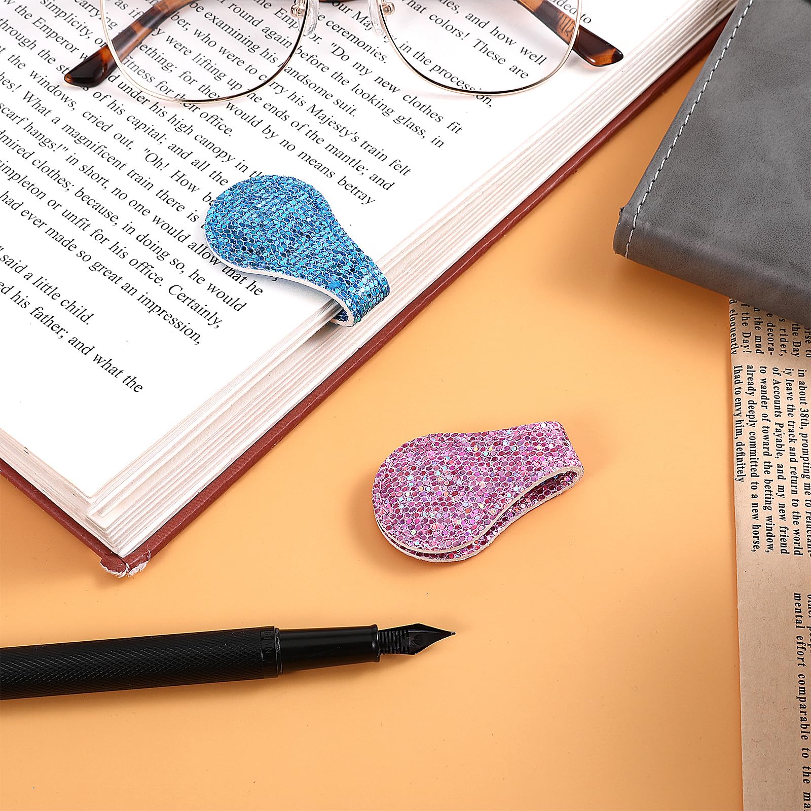 2 Leder-Lesezeichen Mit Magnet - Vintage-Design Für Buchliebhaber