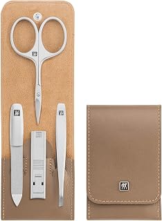 Zwilling Beauty J.A. Henckels Canada Pocket Case, Neat's Leather, Taupe, 4 Pcs,1 Count
