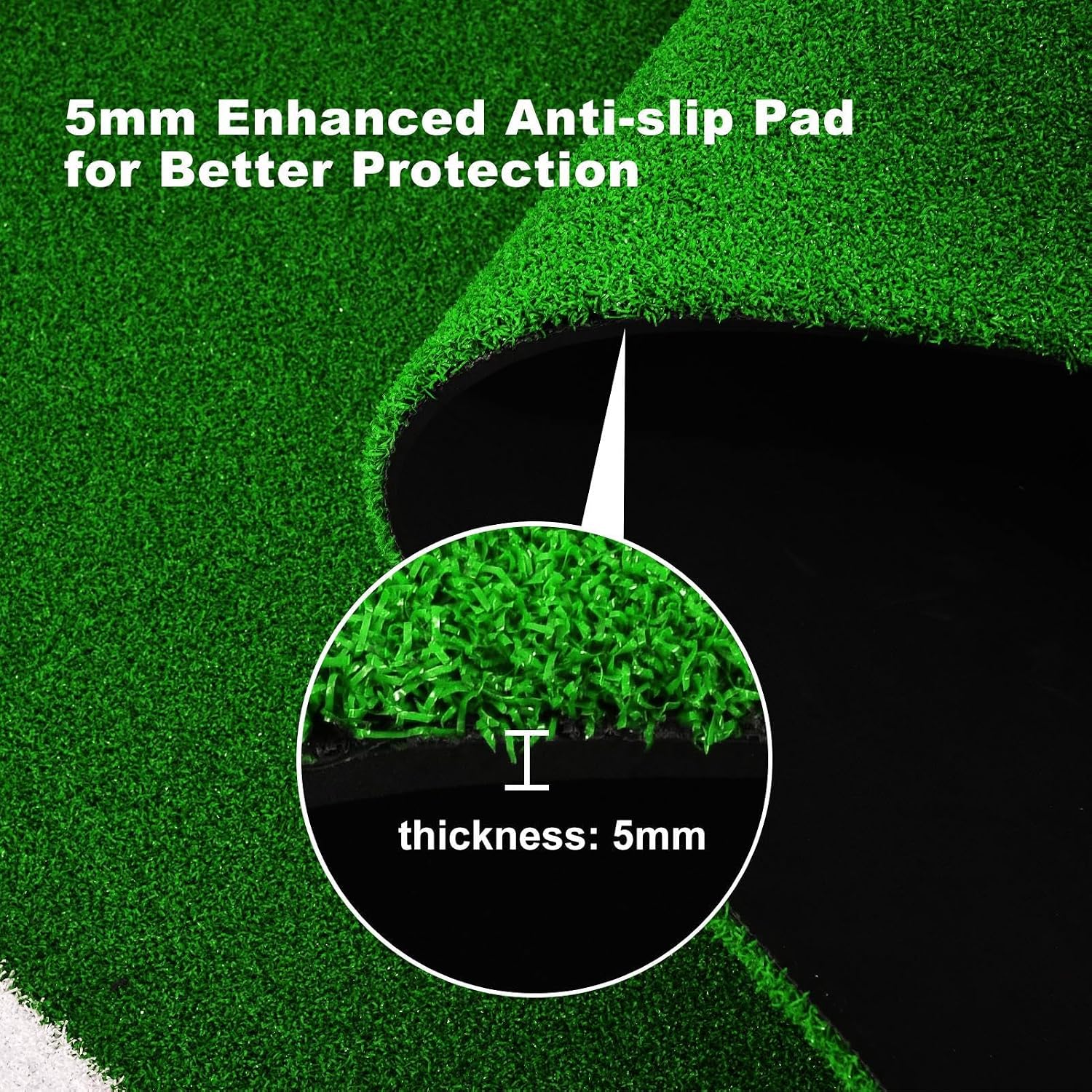 10x3.8 ft Softball Batting Mat – Heavy-Duty Turf Trainer, Portable Non-Slip Hitting Mat for Indoor/Outdoor Baseball & Softball Practice