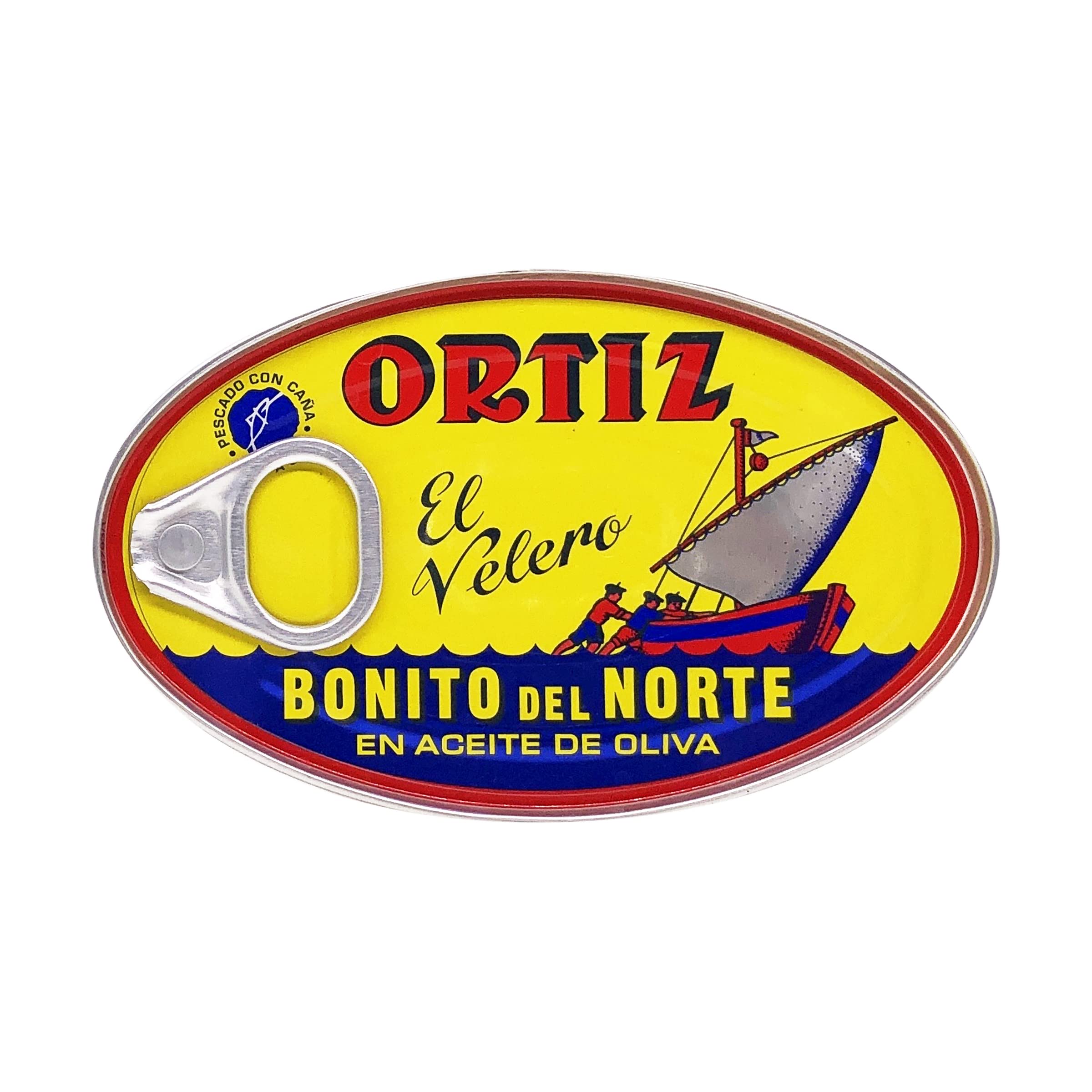 Ortiz White Tuna in Olive Oil, Fresh Tender Slices, Spanish Wild Caught Tuna, High in Protein and Omega 3 Fats, Excellent in Salad, Pasta or Sandwiches - No Need to Add Mayo, 3.95oz Can
