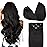 GOO GOO Clip in Hair Extensions Real Human Hair, Remy Human Hair Extensions Clip ins for Women, Natural Human Hair, 18inch 120g 7Pcs, 1B Natural black