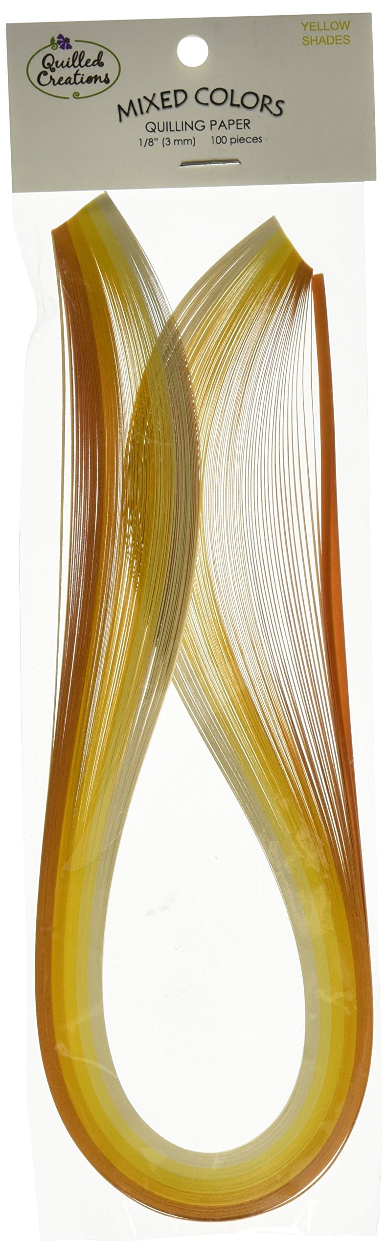 Quilling Paper Mixed Colors .125" 100/Pkg-Yellows (5 Colors)